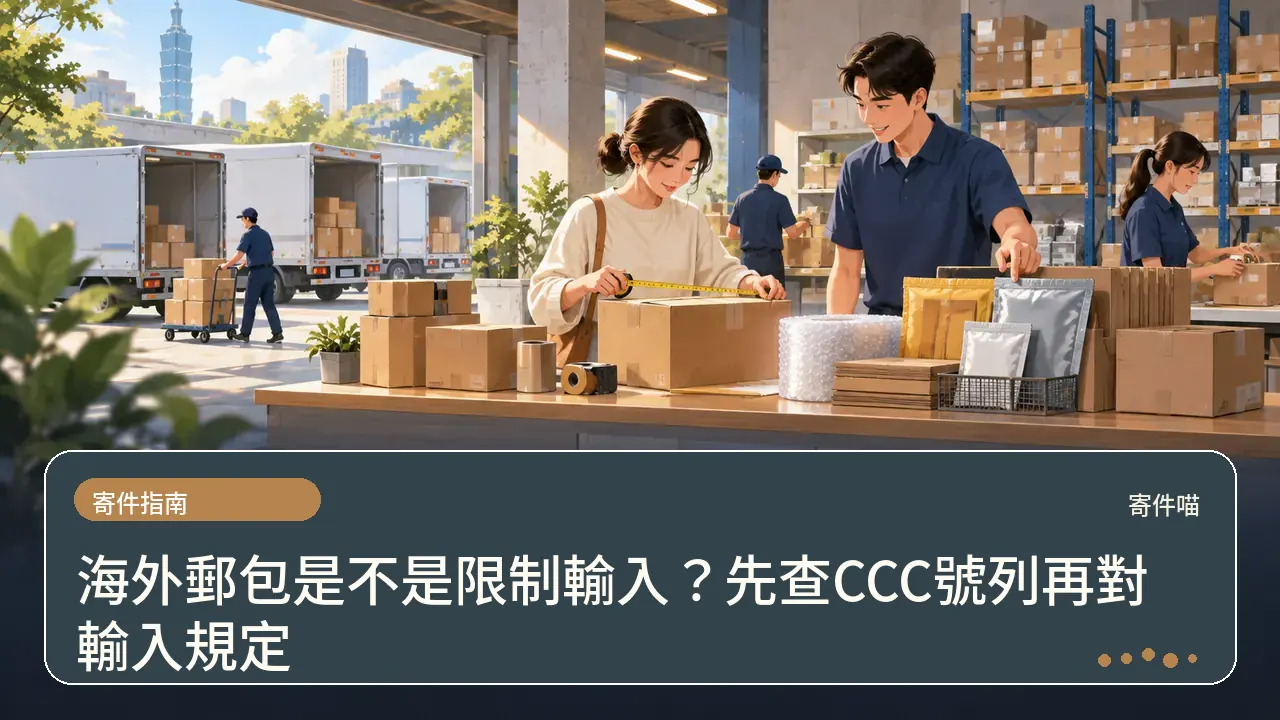 海外郵包是不是限制輸入?先查CCC號列再對輸入規定主題插畫